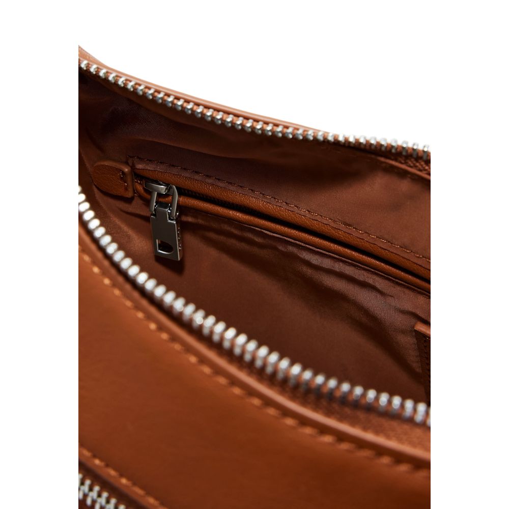 Desigual Braune Polyethylen-Handtasche