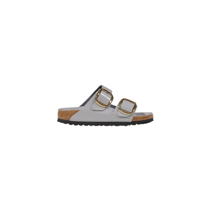 Birkenstock Leder-Hausschuhe in Grau