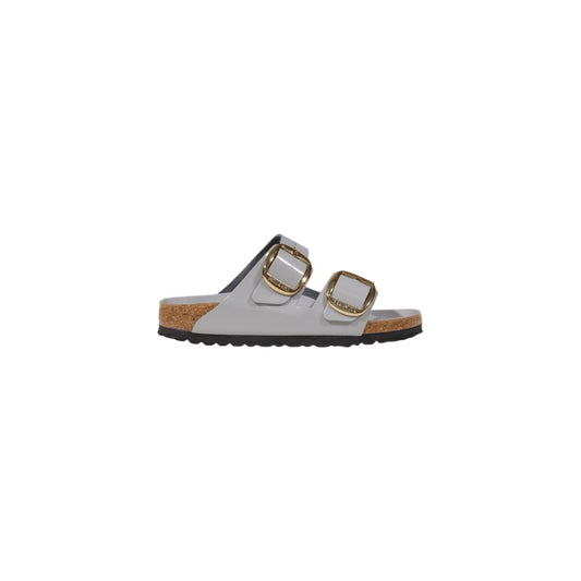 Birkenstock Leder-Hausschuhe in Grau