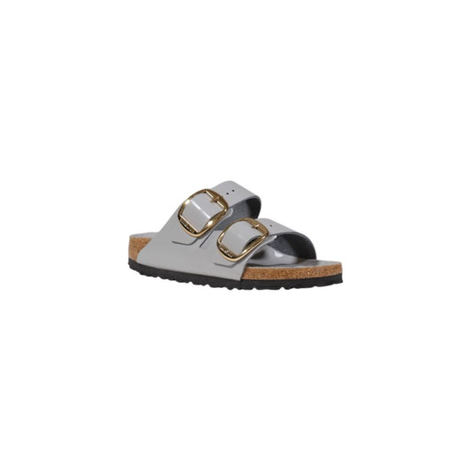 Birkenstock Leder-Hausschuhe in Grau