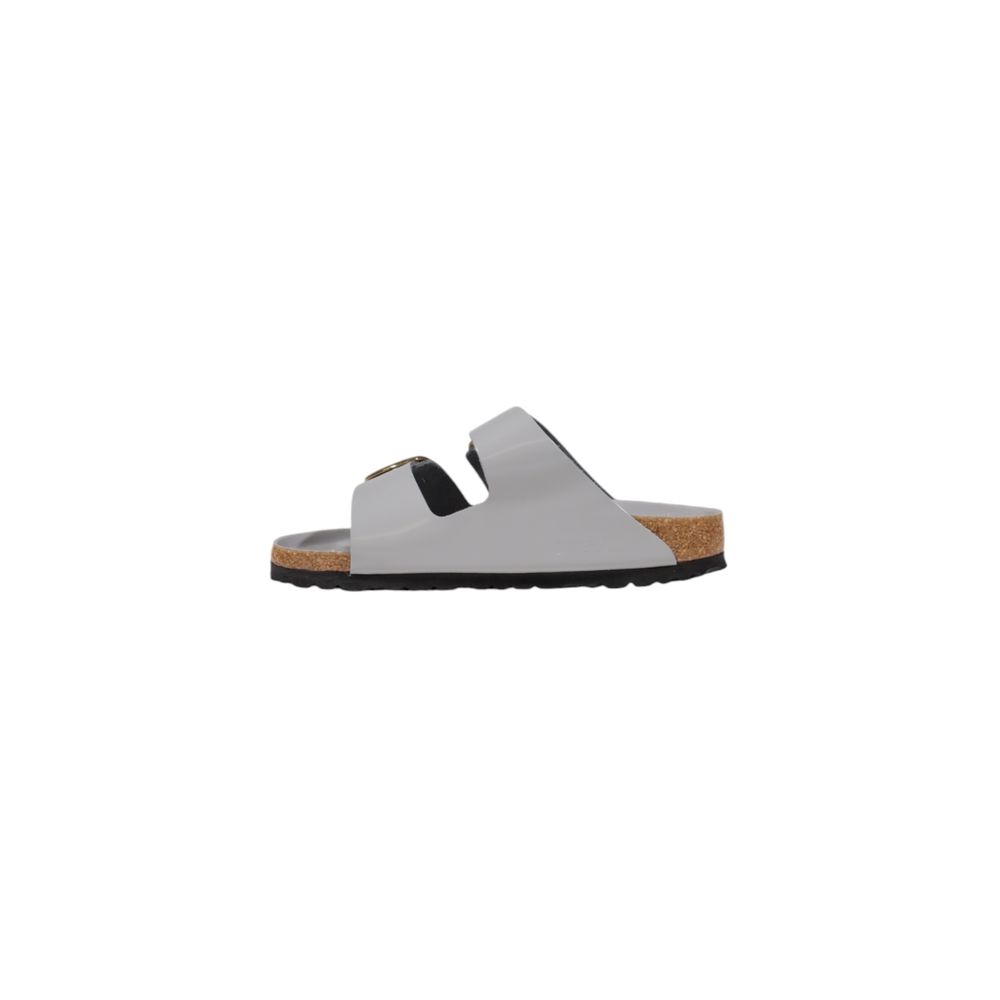 Birkenstock Leder-Hausschuhe in Grau