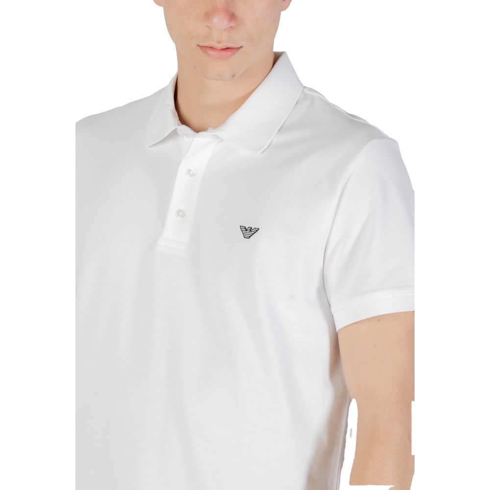 Weißes Poloshirt aus Baumwolle von Emporio Armani Underwear
