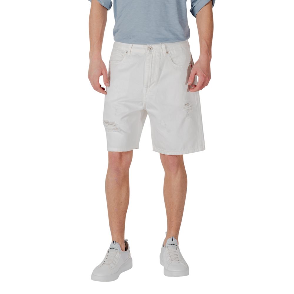 Gianni Lupo Bermuda-Shorts aus weißer Baumwolle