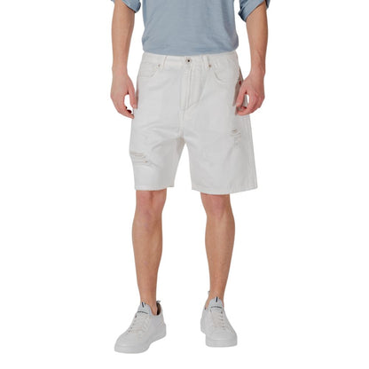 Gianni Lupo Bermuda-Shorts aus weißer Baumwolle
