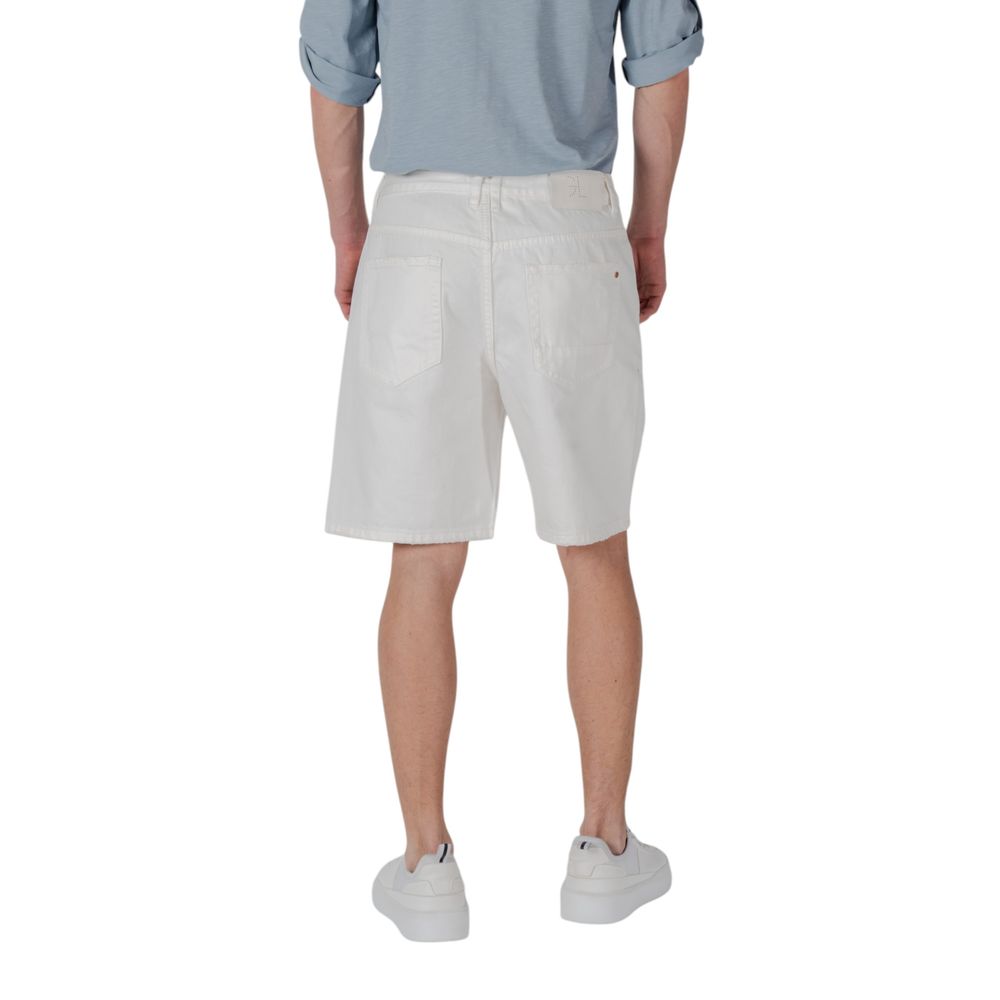 Gianni Lupo Bermuda-Shorts aus weißer Baumwolle