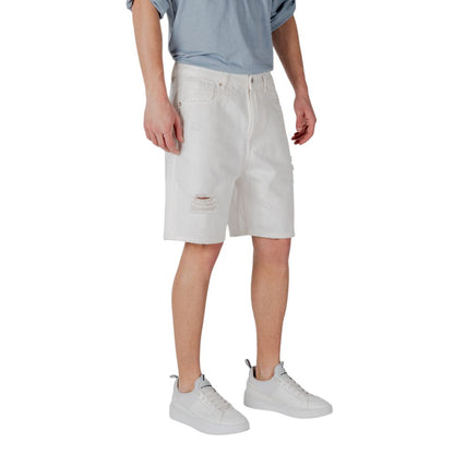 Gianni Lupo Bermuda-Shorts aus weißer Baumwolle