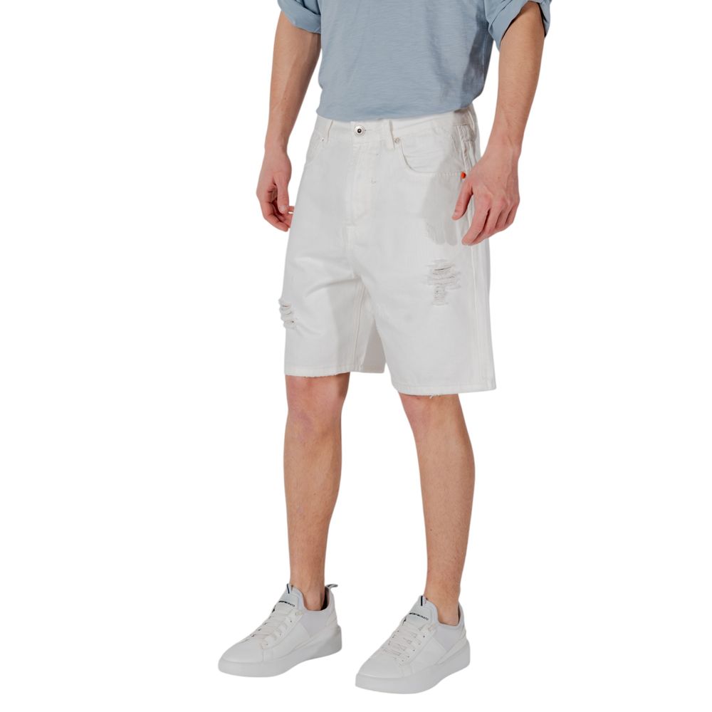Gianni Lupo Bermuda-Shorts aus weißer Baumwolle