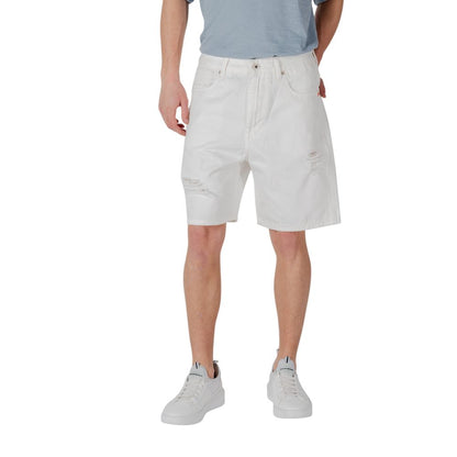 Gianni Lupo Bermuda-Shorts aus weißer Baumwolle
