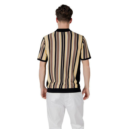 Gianni Lupo Black Viscose Polo Shirt