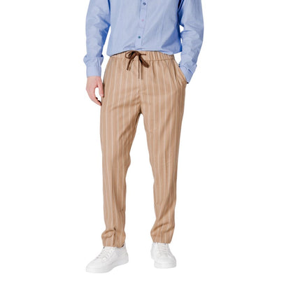 Gianni Lupo Beige Polyester Pant