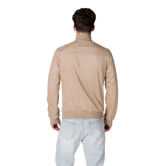 Gianni Lupo Beige Polyester Jackets & Coat