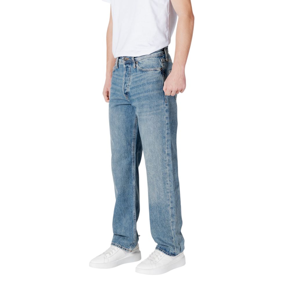 Jack Jones Blue Cotton Relaxed Fit Jean