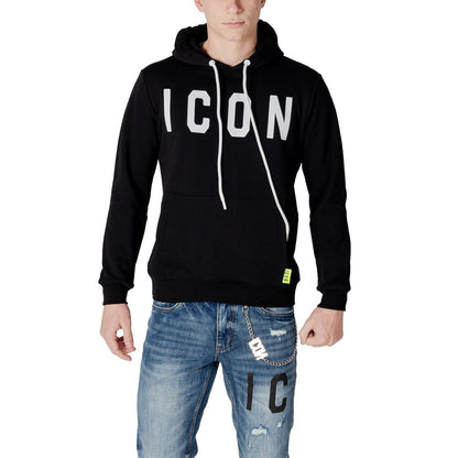 Icon Black Cotton Hoody