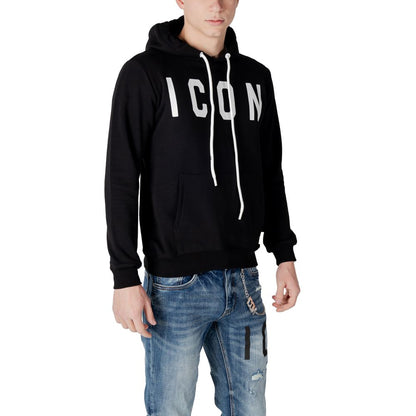 Icon Black Cotton Hoody