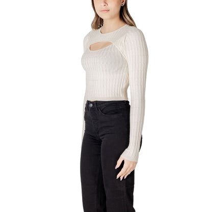 Only Beige Marabou Sweatshirt