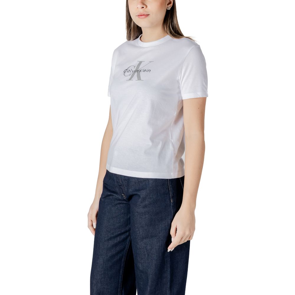 Calvin Klein Jeans – Weißes Baumwoll-T-Shirt