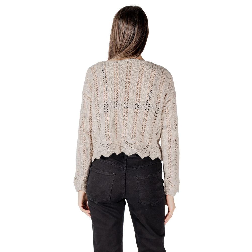 Only – Beigefarbene Sportbekleidung aus recycelter Baumwolle