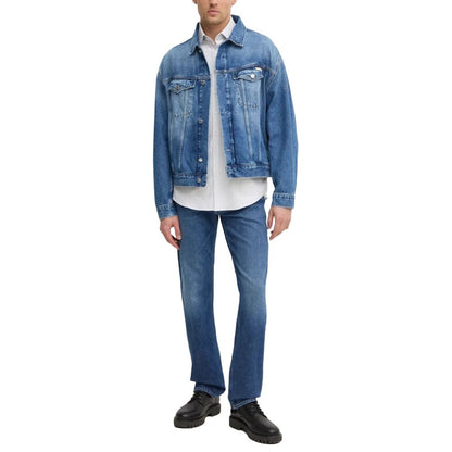 Calvin Klein Jeans – Blaue Jeans aus Baumwolle mit entspannter Passform