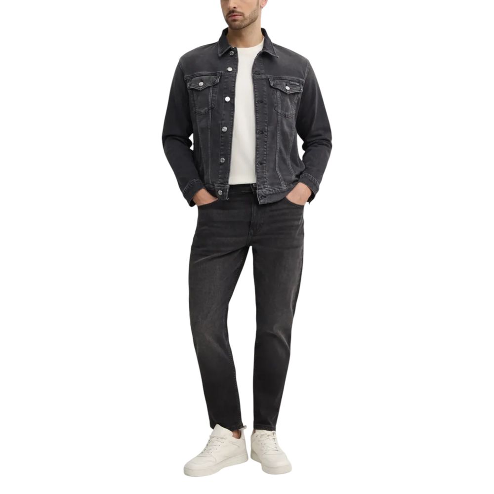 Calvin Klein Jeans – Locker geschnittene Jeans aus schwarzer Baumwolle