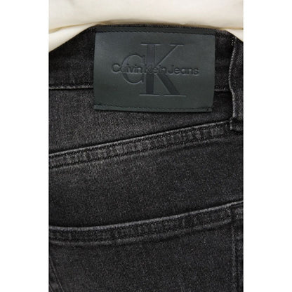 Calvin Klein Jeans – Locker geschnittene Jeans aus schwarzer Baumwolle