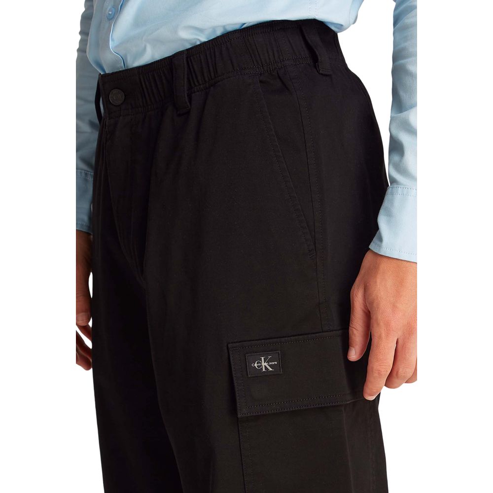 Calvin Klein Jeans – Schwarze Baumwollhose