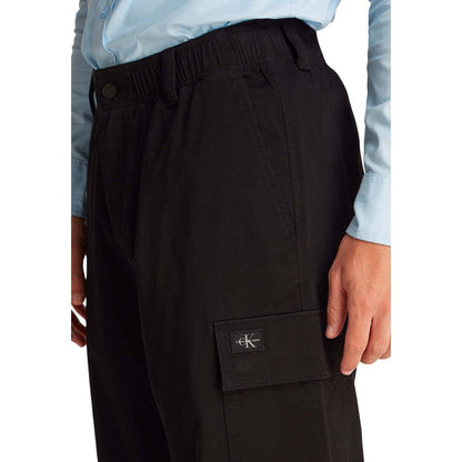 Calvin Klein Jeans – Schwarze Baumwollhose