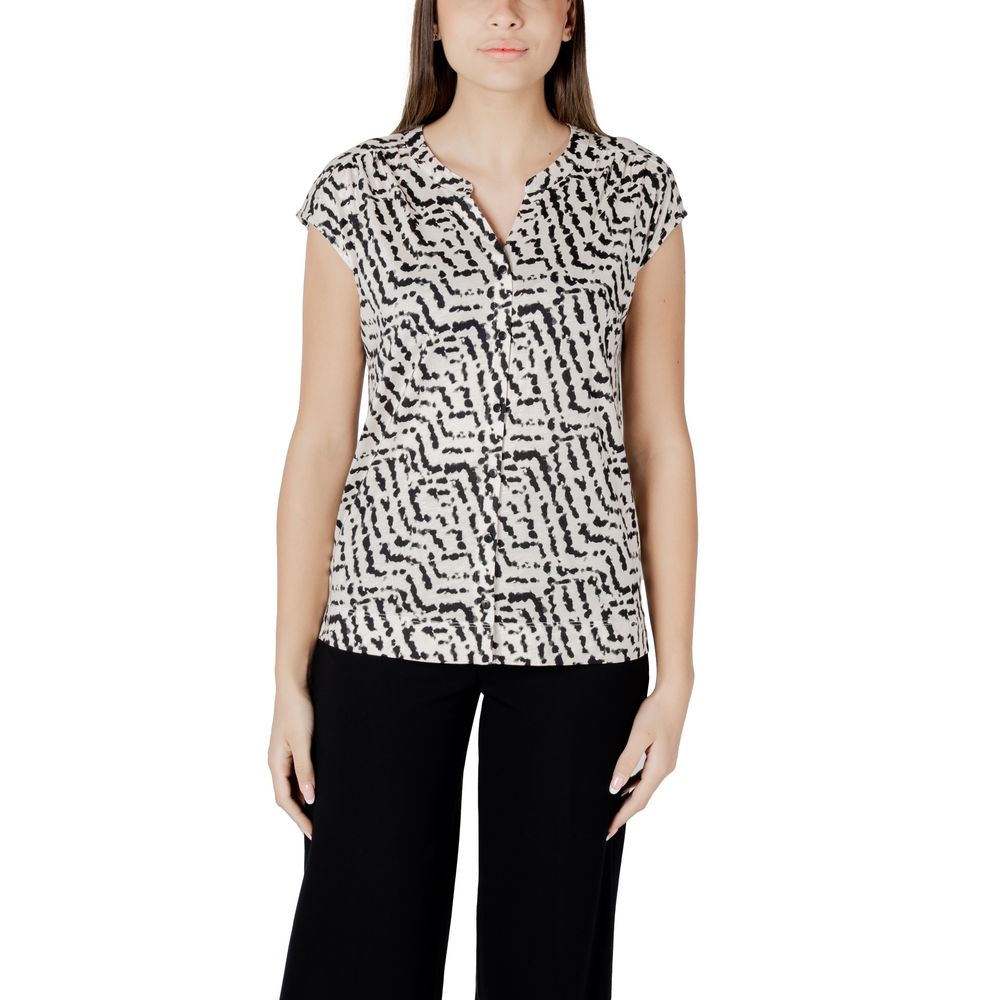 تي شيرت قطني كريمي من ستريت ون