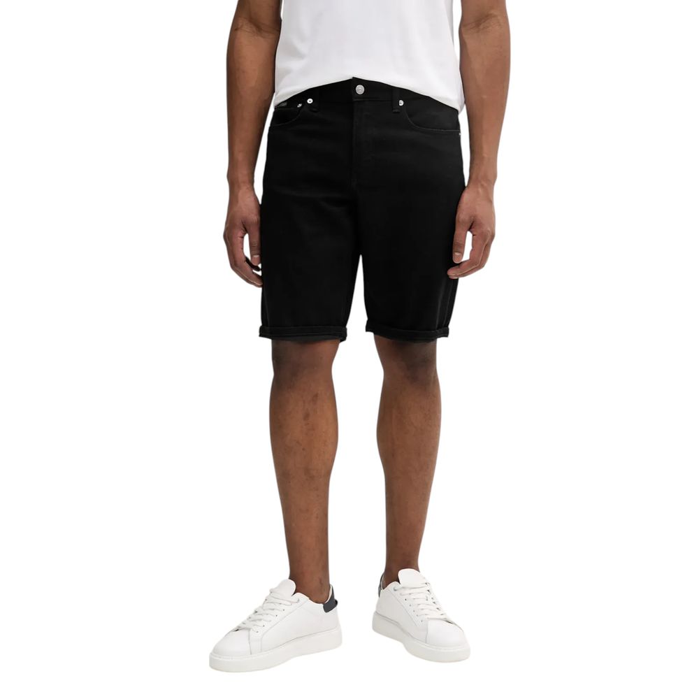 Calvin Klein Jeans – Schwarze Baumwoll-Bermuda