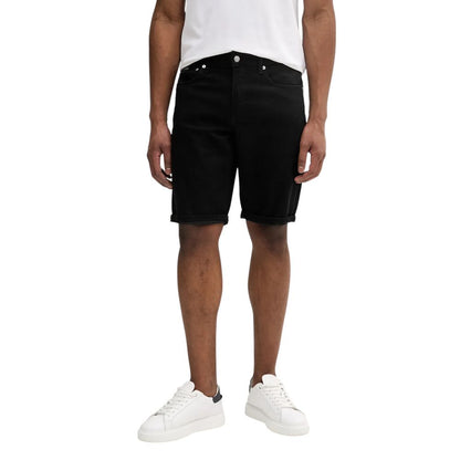Calvin Klein Jeans – Schwarze Baumwoll-Bermuda
