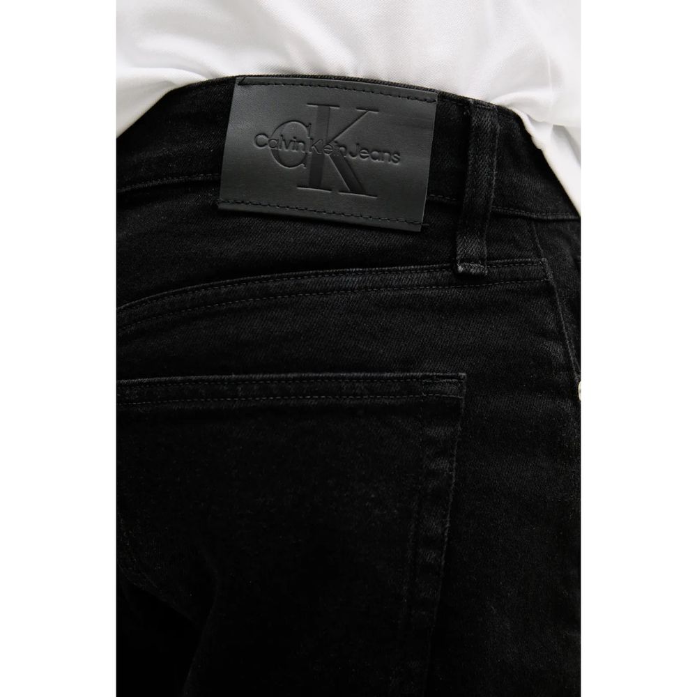 Calvin Klein Jeans – Schwarze Baumwoll-Bermuda