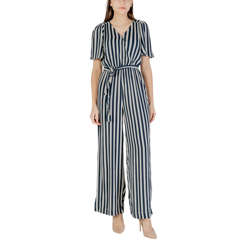 ICHI – Blauer Viskose-Jumpsuit