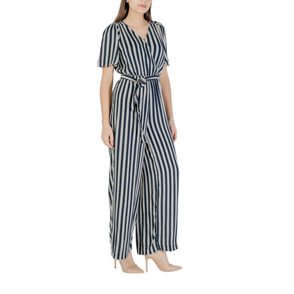 ICHI – Blauer Viskose-Jumpsuit
