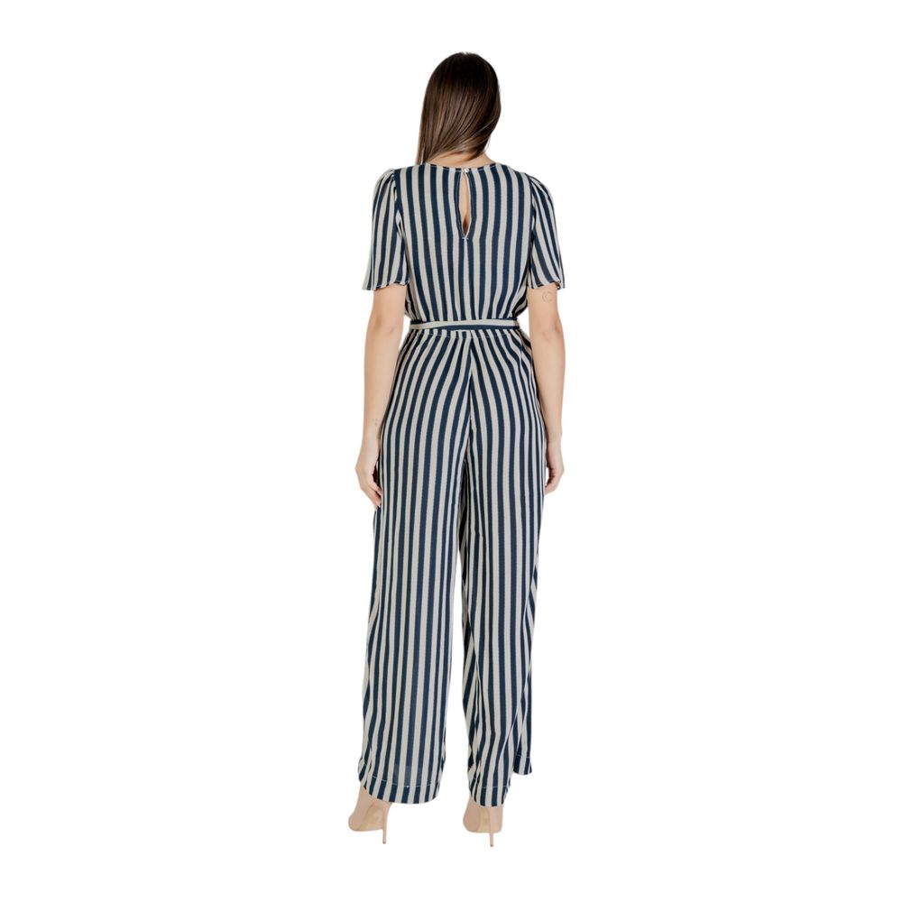 ICHI – Blauer Viskose-Jumpsuit