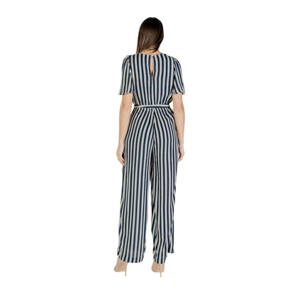 ICHI – Blauer Viskose-Jumpsuit