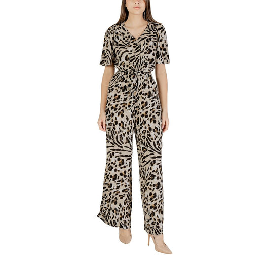 ICHI – Beigefarbener Jumpsuit aus Viskose