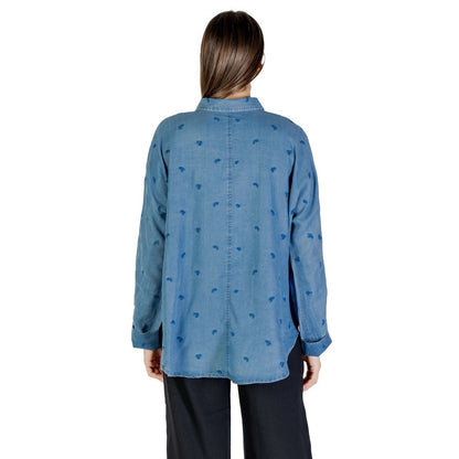 Only Blaue Tencel-Bluse
