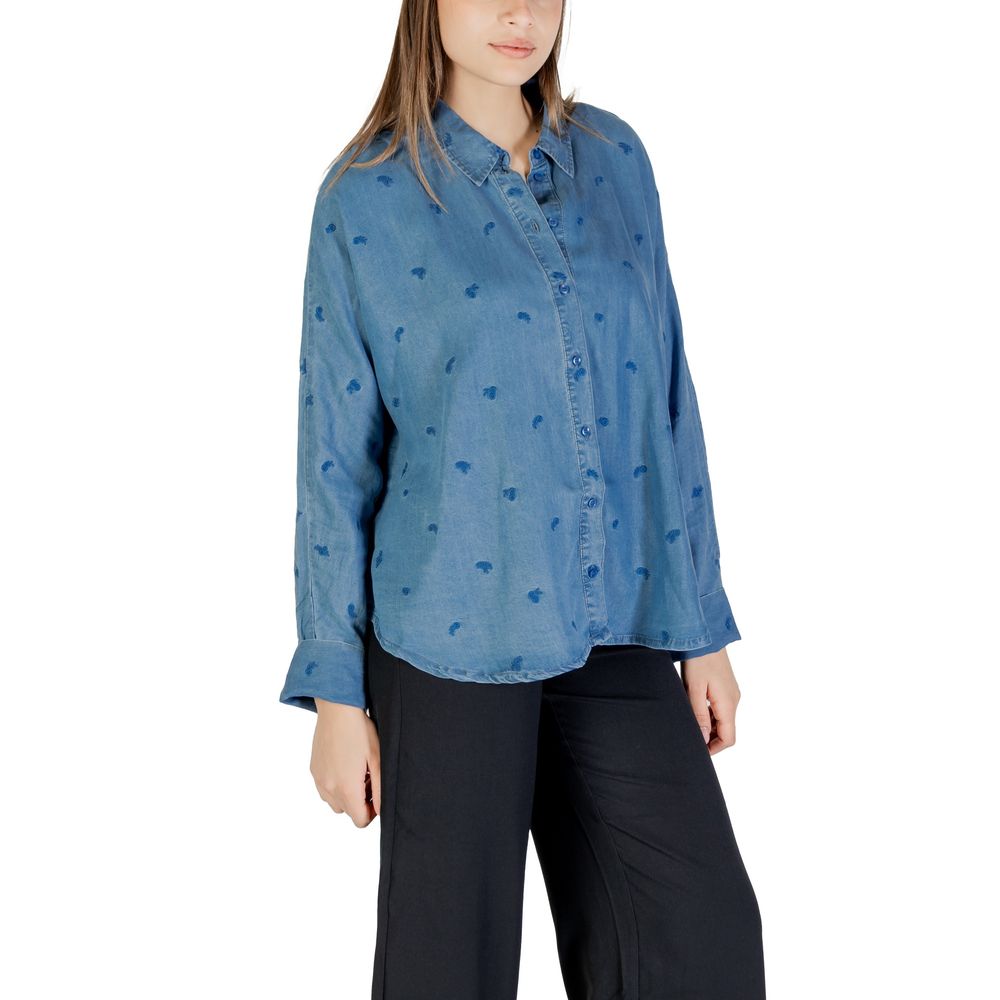 Only Blaue Tencel-Bluse