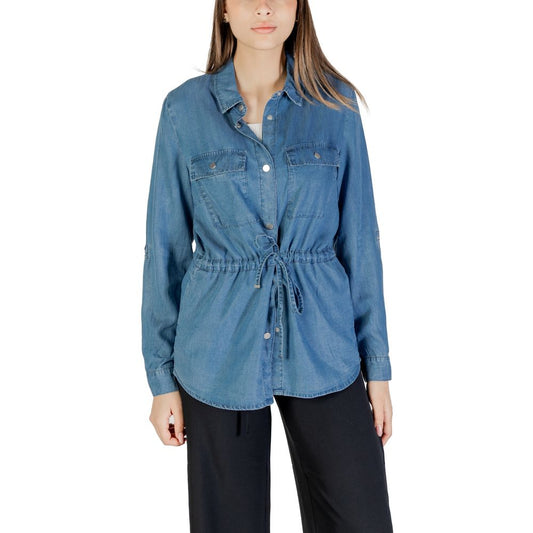 Only Blaue Tencel-Bluse