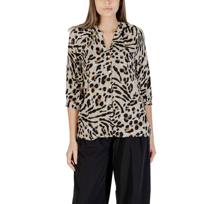 ICHI – Beige Viskosebluse