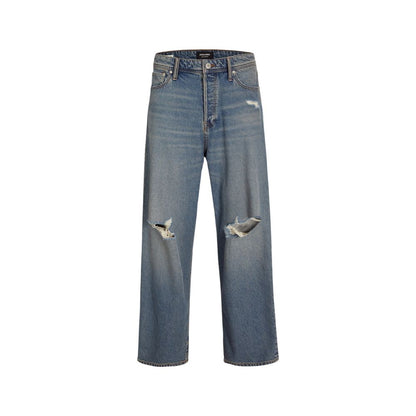 Jack Jones Blue Cotton Relaxed Fit Jeans