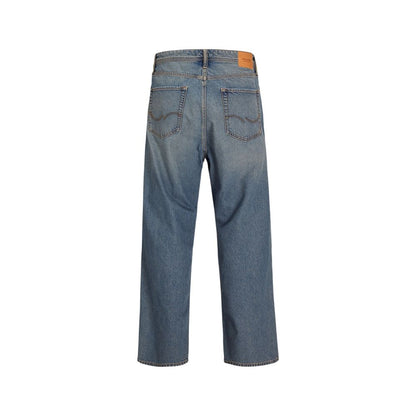 Jack Jones Blue Cotton Relaxed Fit Jeans