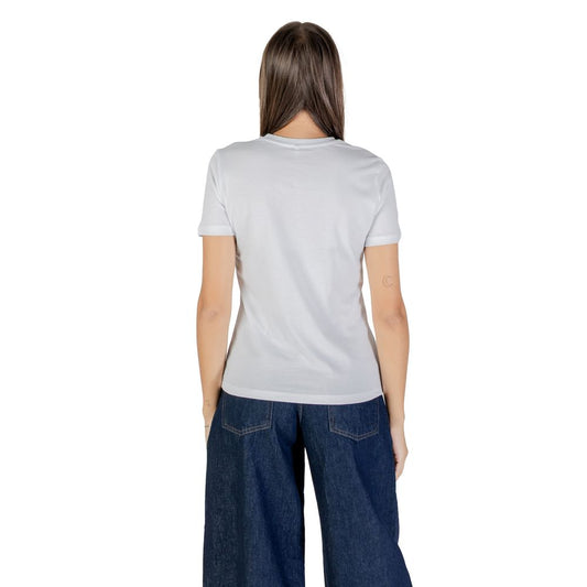 Only – Bordeauxfarbenes Baumwoll-T-Shirt