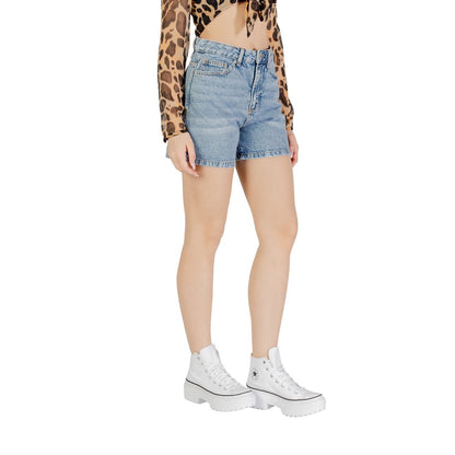 ICHI Hellblaue Baumwollshorts