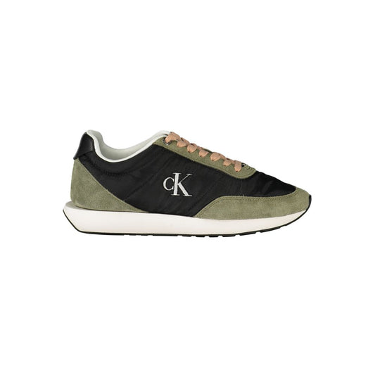 Calvin Klein Damen-Sneaker aus schwarzem Leder