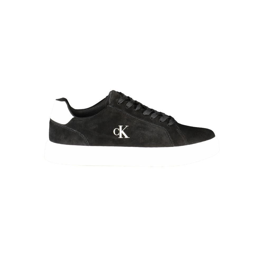 Calvin Klein Herren-Sneaker aus schwarzem Leder
