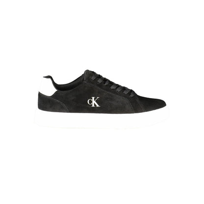 Calvin Klein Herren-Sneaker aus schwarzem Leder