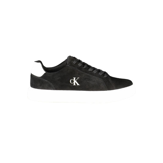Calvin Klein Herren-Sneaker aus schwarzem Leder