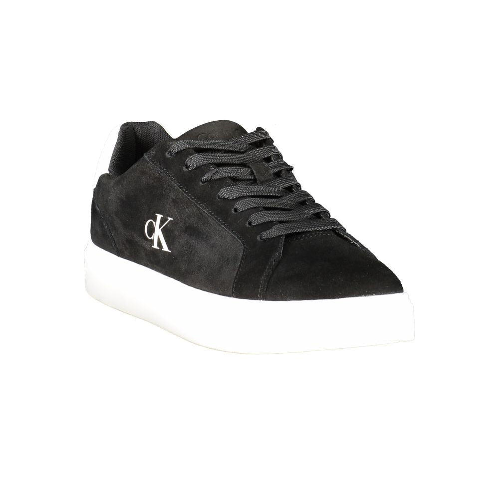 Calvin Klein Herren-Sneaker aus schwarzem Leder