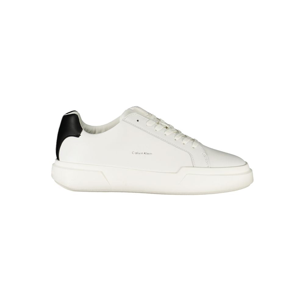 Calvin Klein Herren-Sneaker aus weißem Leder
