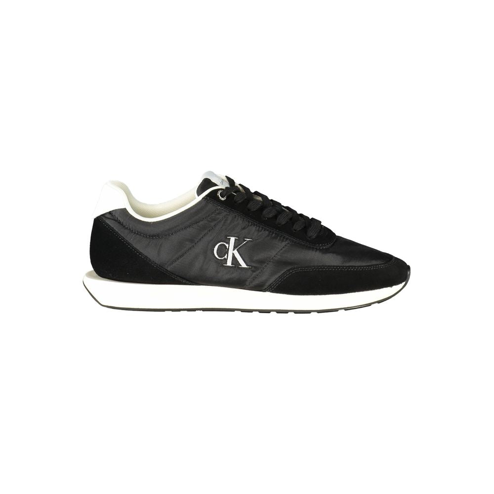 Calvin Klein – Schwarze Sneaker aus recyceltem Polyester für Herren